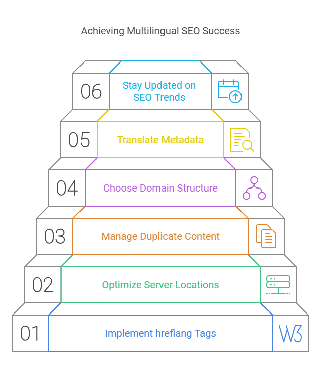 Technical implementation steps for multiple language versions