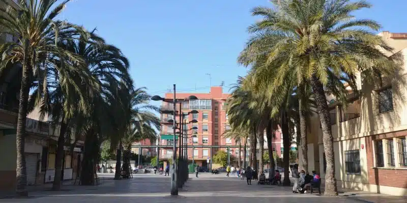 Plaza in the nazaret neighbourhood, valencia