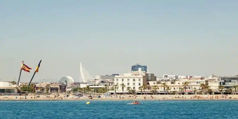 El cabanyal neighbourhood in valencia showing traditional tiled façades and coastal architecture